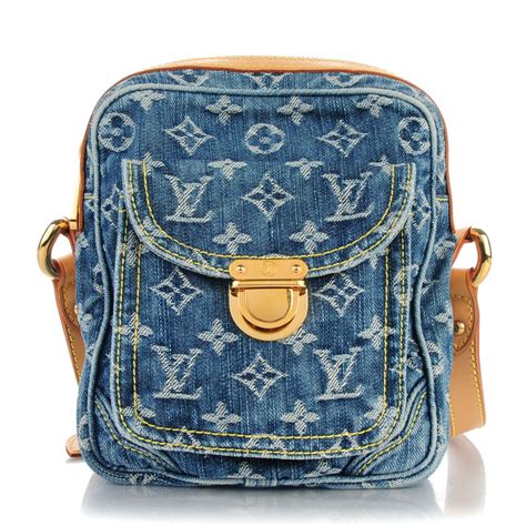 louis vuitton blue white|Louis Vuitton blue denim bag.